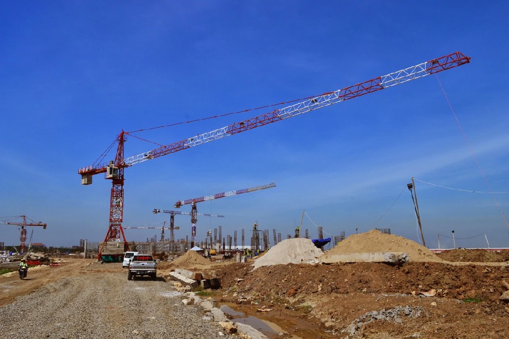 TC6515-QTZ125 10T Hammer Head Tower Crane in Philipine